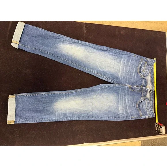 Gap Skinny Roll Up Jeans Womens 8 Regular Medium Wash Stretch Denim Mid Rise C12 - Picture 1 of 6